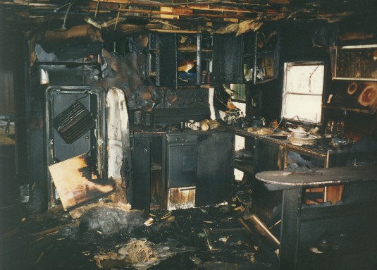 burnt kitchen - image